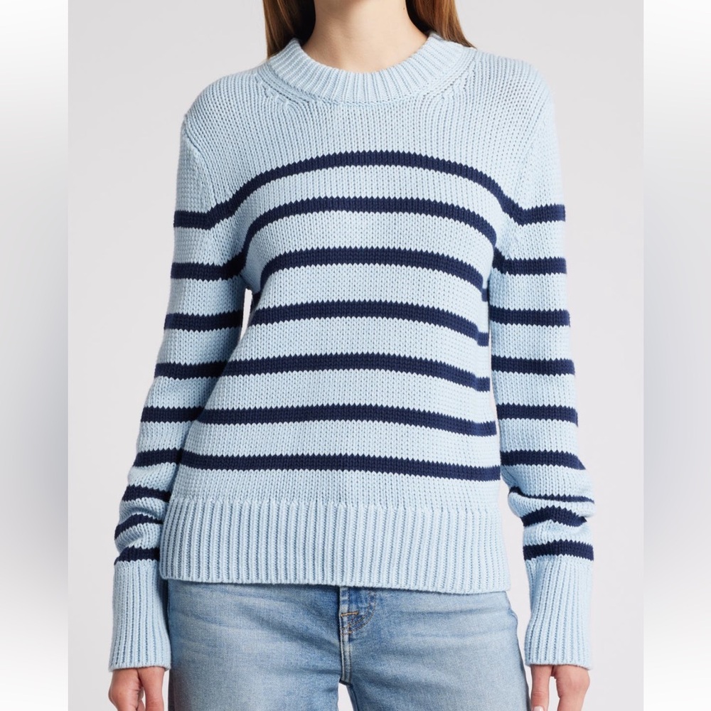 Rails Alise Stripe Cotton Crewneck Sweater